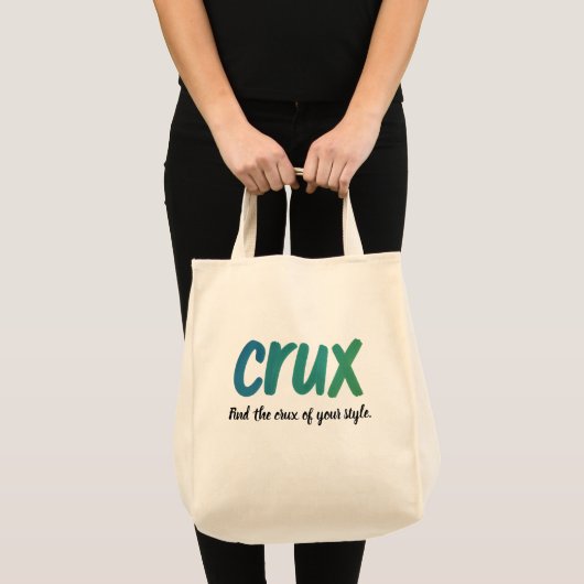 Crux - Minimalistische Pinseltypografie Öko Tote B Tragetasche (Vorderseite (Produkt))