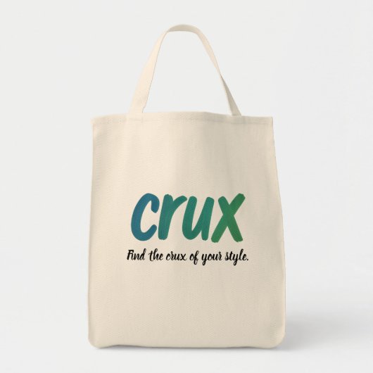Crux - Minimalistische Pinseltypografie Öko Tote B Tragetasche (Vorne)