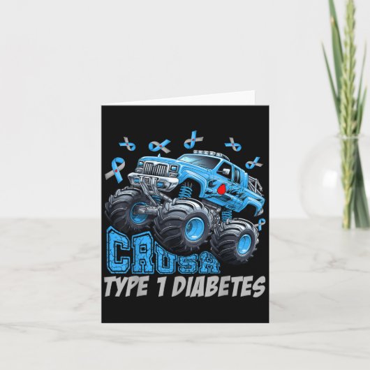 Cruype 1 Diabetes Awareness T1d Warrior Monster Tr Karte (Vorderseite)