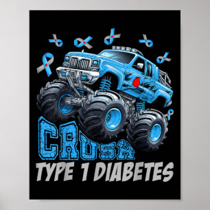 Cruype 1 Diabetes Awareness T1d Warrior Monster Tr Poster