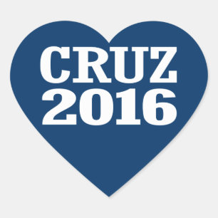 CRUZ 2016 Herz-Aufkleber