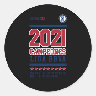 Cruz Azul Campeones 2021 Runder Aufkleber