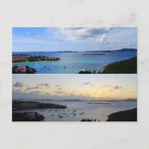 Cruz Bay Collage, St. John, U.S.V.I. Postcard Postkarte
