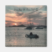 Cruz Bay Sunset Magnet