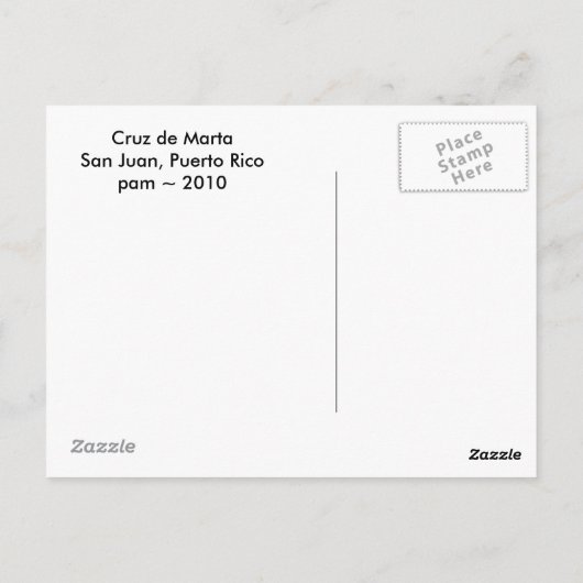 Cruz de Marta Postkarte (Rückseite)