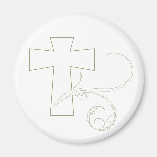 Cruz dorada magnet (Vorne)