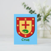 Cruz-Familie Heraldic Shield Postkarte (Stehend Vorderseite)