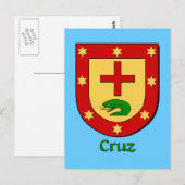 Cruz-Familie Heraldic Shield Postkarte (Vorne/Hinten)