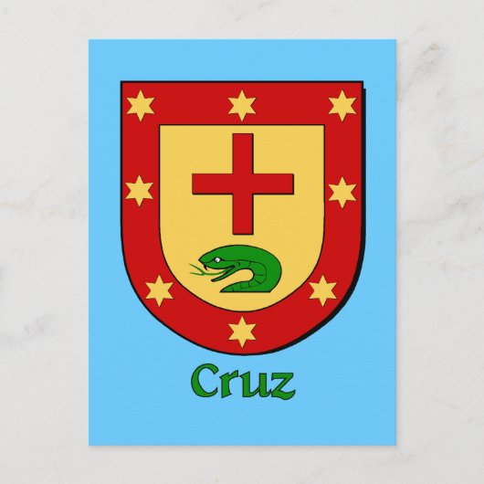 Cruz-Familie Heraldic Shield Postkarte (Vorderseite)