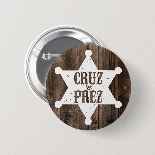 Cruz für Prez Stern - Ted Cruz für Präsidenten Button (Vorne & Hinten)