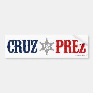 Cruz für Prez - Ted Cruz für Präsidenten Red Bl Autoaufkleber