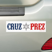 Cruz für Prez - Ted Cruz für Präsidenten Red Blue Autoaufkleber (Auf Auto)