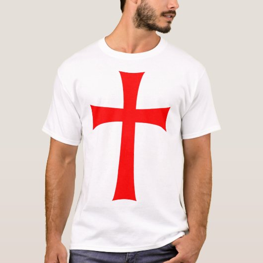 Cruz pátea côncava vermelha tipo templária 2 T-Shirt (Vorderseite)