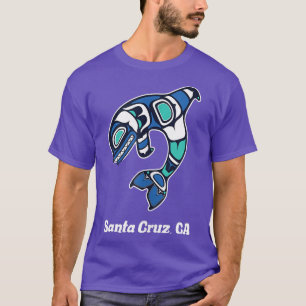 Cruz Santa CA indianischer Stammes-Schwertwal W T-Shirt