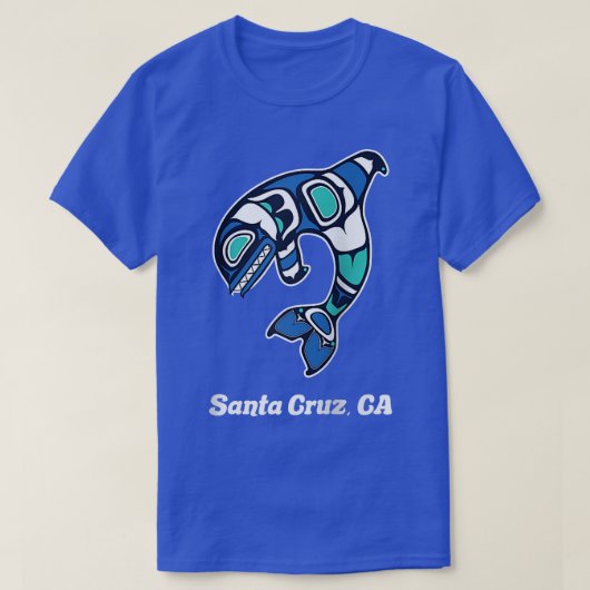 Cruz Santa CA Native American Tribal Orca Killer W T-Shirt (Design vorne)