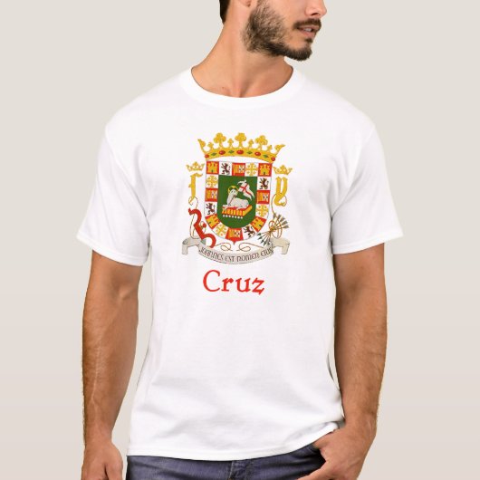 Cruz Schild von Puerto Rico T-Shirt (Vorderseite)