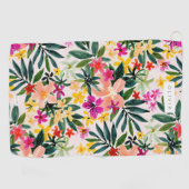 CRUZIFIZIERT farbenfrohe tropische Flora  Golfhandtuch (Horizontal)