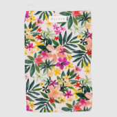CRUZIFIZIERT farbenfrohe tropische Flora  Golfhandtuch (Vorderseite)