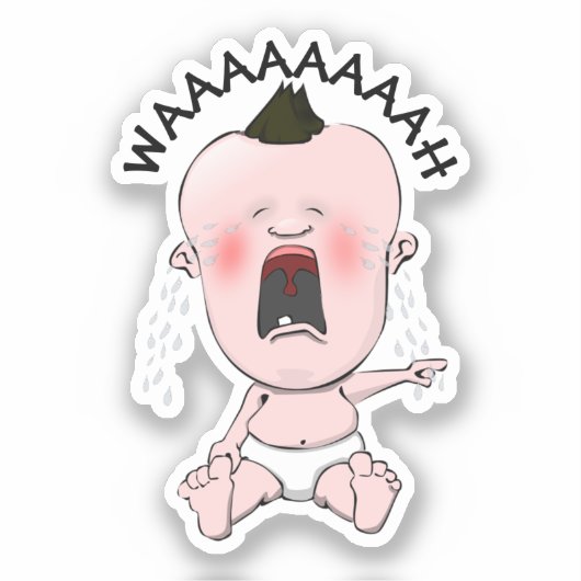 Cry Baby Pointing Finger Sticker (Vorderseite)