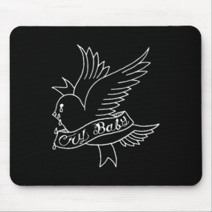 Cry Baby Tattoo Ästhetische Crybaby Bird Mousepad