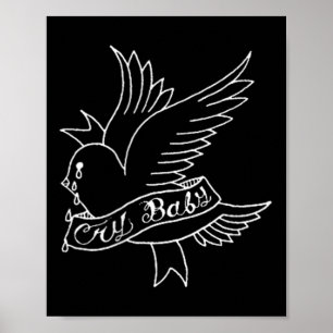 Cry Baby Tattoo Ästhetische Crybaby Bird Poster