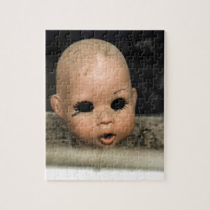 Cry Baby Vintage Puppenkopf Schmutziges Fenster Puzzle