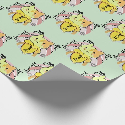 Cry Banana Cat Funny Geschenkpapier (Ecke)