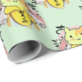 Cry Banana Cat Funny Geschenkpapier (Rolleneckpunkt)