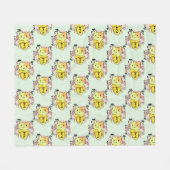 Cry Banana Cat Pattern Fleecedecke (Vorderseite (Horizontal))