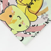 Cry Banana Cat Pattern Fleecedecke (Ecke)