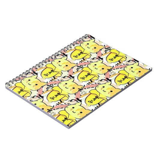 Cry Banana Cat Pattern Notizblock (Linke Seite)