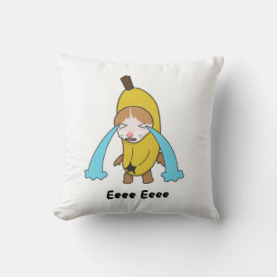 Cry Banana Sad Cying Cat Meme Eee Shirt Kissen