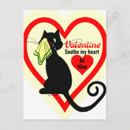 Cry Black Cat Alt modische Valentine Vintag Postkarte