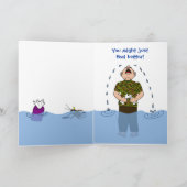 Cry Cartoon Man Funny Beileid Grußkarte Karte (Innenseite)