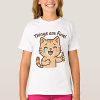 Cry Cat Sticker - "Es geht gut!" Funny Cart