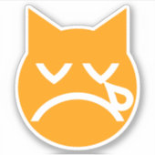 Cry Emoji Cat Aufkleber (Vorderseite)