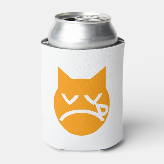 Cry Emoji Cat Dosenkühler (Kanne Vorderseite)