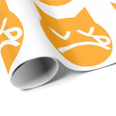 Cry Emoji Cat Geschenkpapier (Rolleneckpunkt)