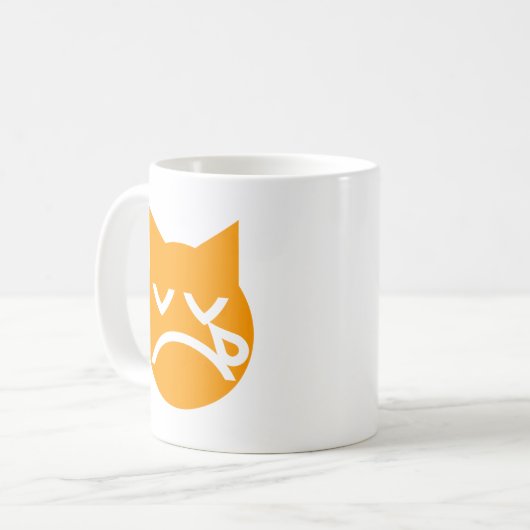 Cry Emoji Cat Kaffeetasse (Vorderseite Links)