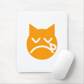 Cry Emoji Cat Mousepad (Mit Mouse)