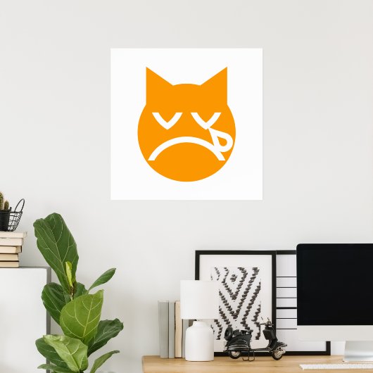 Cry Emoji Cat Poster (Heimbüro)