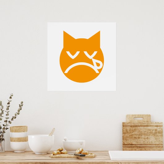 Cry Emoji Cat Poster (Küche)