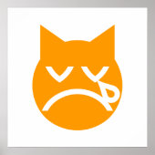 Cry Emoji Cat Poster (Vorne)