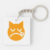Cry Emoji Cat Schlüsselanhänger (Rückseite)