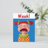 Cry Girl Postkarte (Stehend Vorderseite)