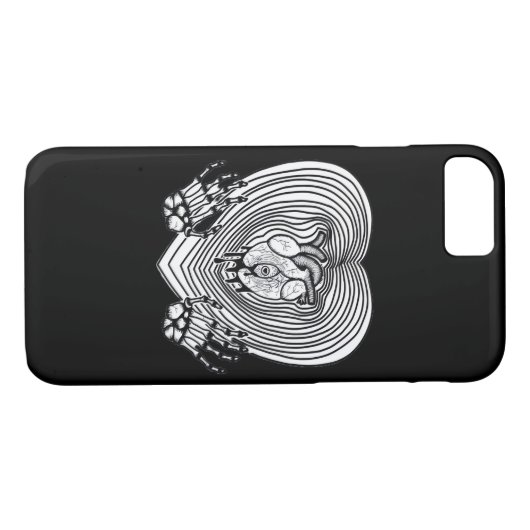 Cry Heart Classic - Skeleton Handherz Case-Mate iPhone Hülle (Rückseite (Horizontal))