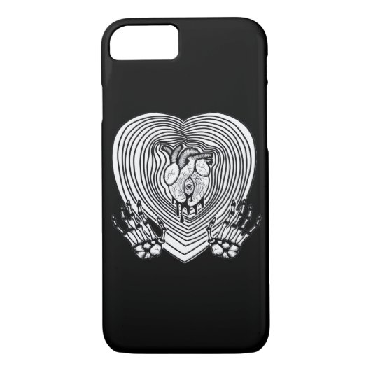 Cry Heart Classic - Skeleton Handherz Case-Mate iPhone Hülle (Rückseite)