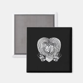 Cry Heart Classic - Skeleton Handherz Magnet (Vorderseite/Rückseite)