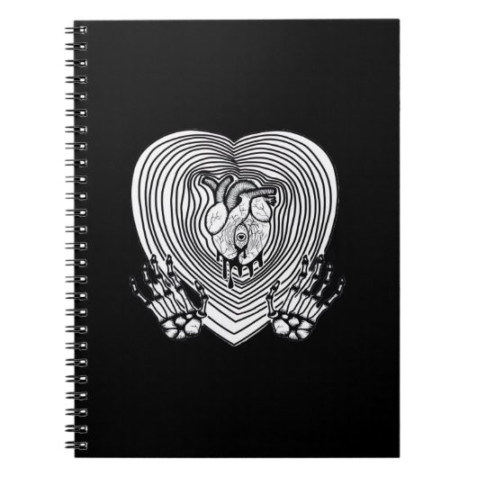 Cry Heart Classic - Skeleton Handherz Notizblock (Vorderseite)