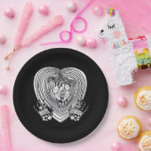 Cry Heart Classic - Skeleton Handherz Pappteller (Party)